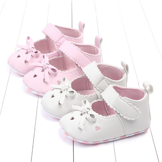 Alianna Bow Plain Color Princess Shoes