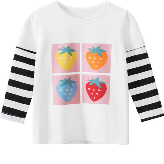 Nora Spring New Children's T-Shirt Baby Clothes Girl's T-Shirt