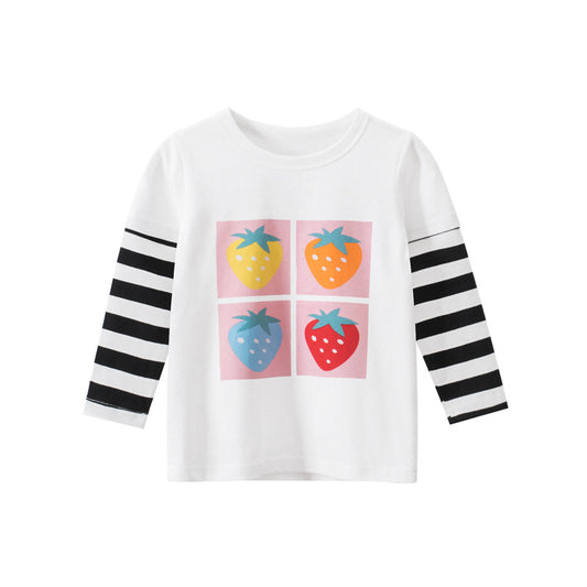 Nora Spring New Children's T-Shirt Baby Clothes Girl's T-Shirt