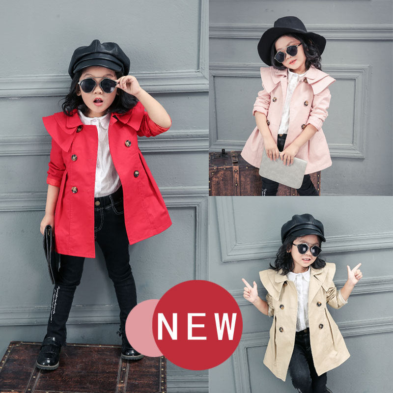 Mary Spring And Autumn New Cotton Girls Windbreaker