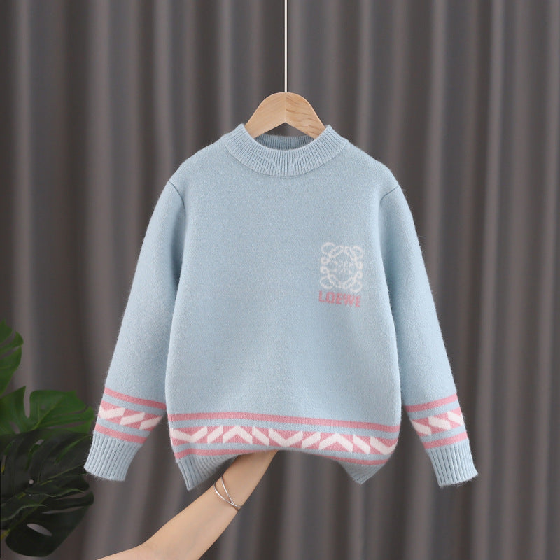 Elizabeth Girls' Round Neck Plush Sweater - GuGuTon baby store - Baby Fashion - Toddlers Outfits - Babies Outfits - Toddler Clothes - Kids Clothing - Newborn Clothes - Newborn Wear - Kids Wear - Trending Clothes - Trending Outfits - Fall Fashion - Winter Fashion - Girls Clothes - Boys Clothes - Babies Wear - Kids Accessories - KidsWear - Summer Clothes - Summer Fashion - Summer Trend - Falls Sweaters - Tops - Bottom - Jeans - Blouse - Dresses - Newborn Dresses - Toys