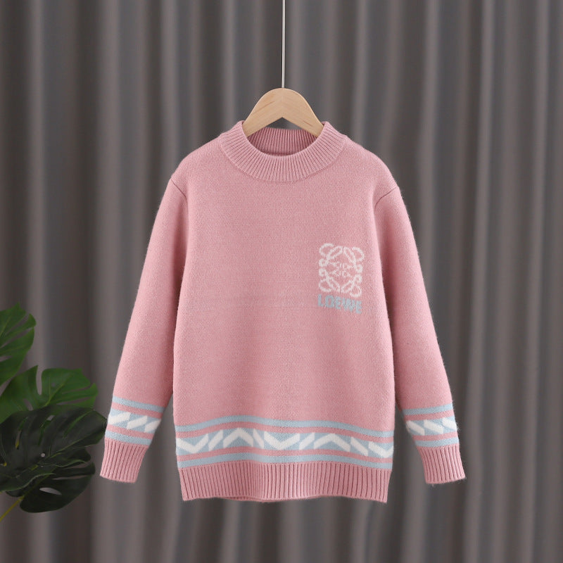 Elizabeth Girls' Round Neck Plush Sweater - GuGuTon baby store - Baby Fashion - Toddlers Outfits - Babies Outfits - Toddler Clothes - Kids Clothing - Newborn Clothes - Newborn Wear - Kids Wear - Trending Clothes - Trending Outfits - Fall Fashion - Winter Fashion - Girls Clothes - Boys Clothes - Babies Wear - Kids Accessories - KidsWear - Summer Clothes - Summer Fashion - Summer Trend - Falls Sweaters - Tops - Bottom - Jeans - Blouse - Dresses - Newborn Dresses - Toys