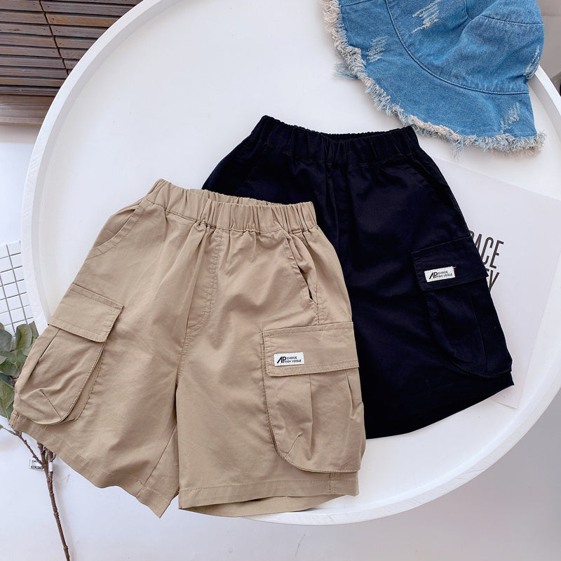 Henry Magic West Children"s Summer New Thin Cotton Tooling Shorts Boys" Korean Cool Loose Baby Pants