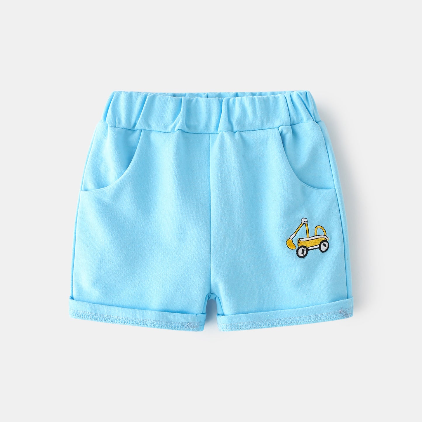 Jimmy Cartoon Pattern Mid-rise Soft Rubber Band Shorts