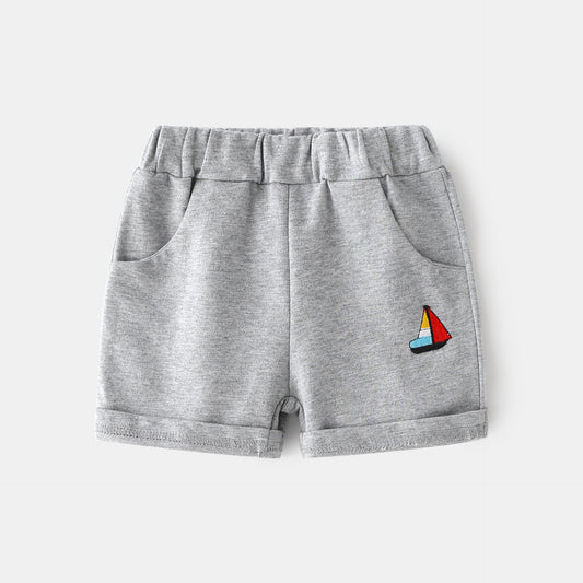 Jimmy Cartoon Pattern Mid-rise Soft Rubber Band Shorts