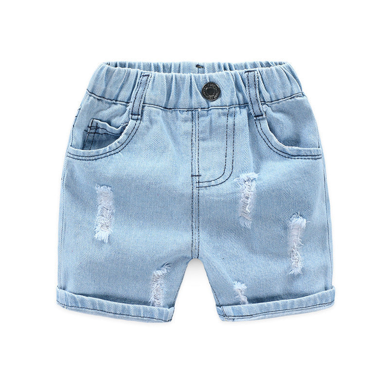 Elijah Boys' Ripped Jeans Shorts Beach Shorts