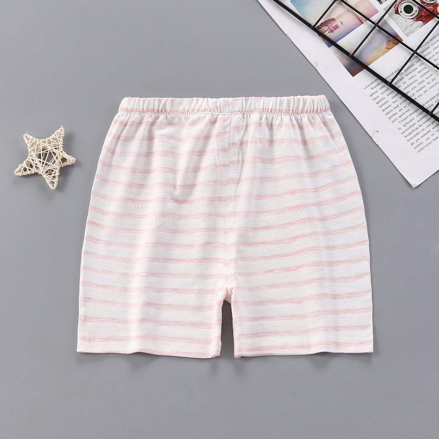 Asher Season New Children's Slub Cotton Casual Shorts