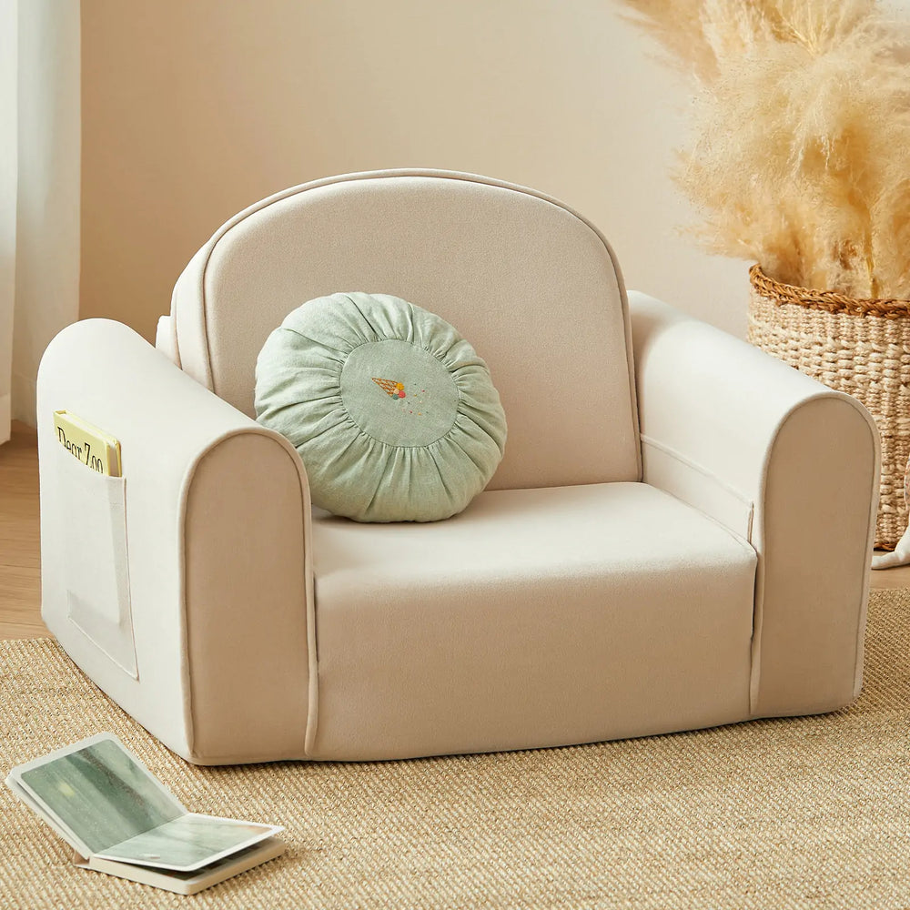 GentleSnug Kid Chair - Beige White