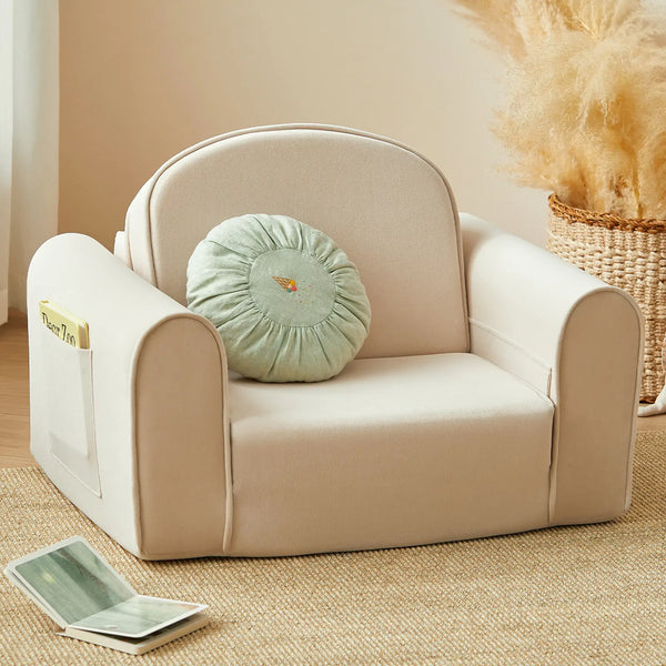 GentleSnug Kid Chair - Beige White