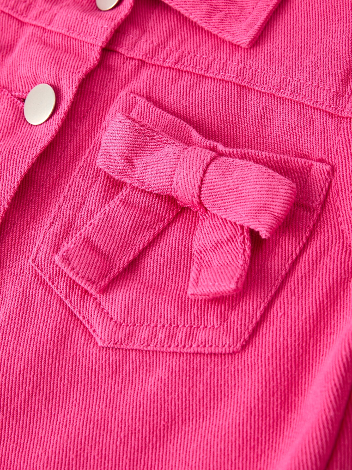 Xelenia Hot Pink Fall Girls Denim Top