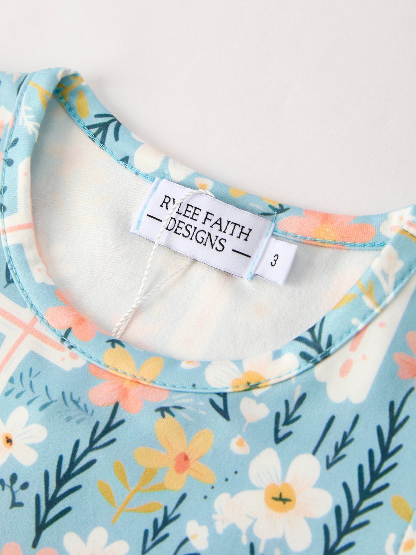 Sherlie Christmas Girls Cross Floral Milk Silk Dress