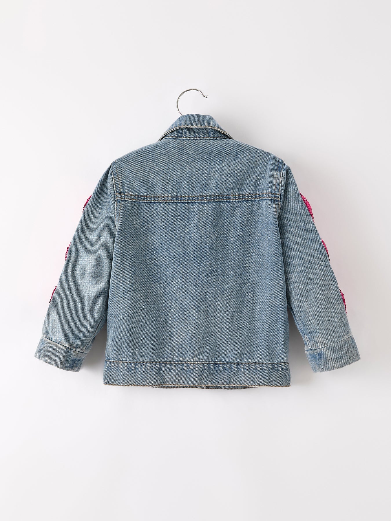 Jessica Girls Autumn Denim Sequined Jacket Top