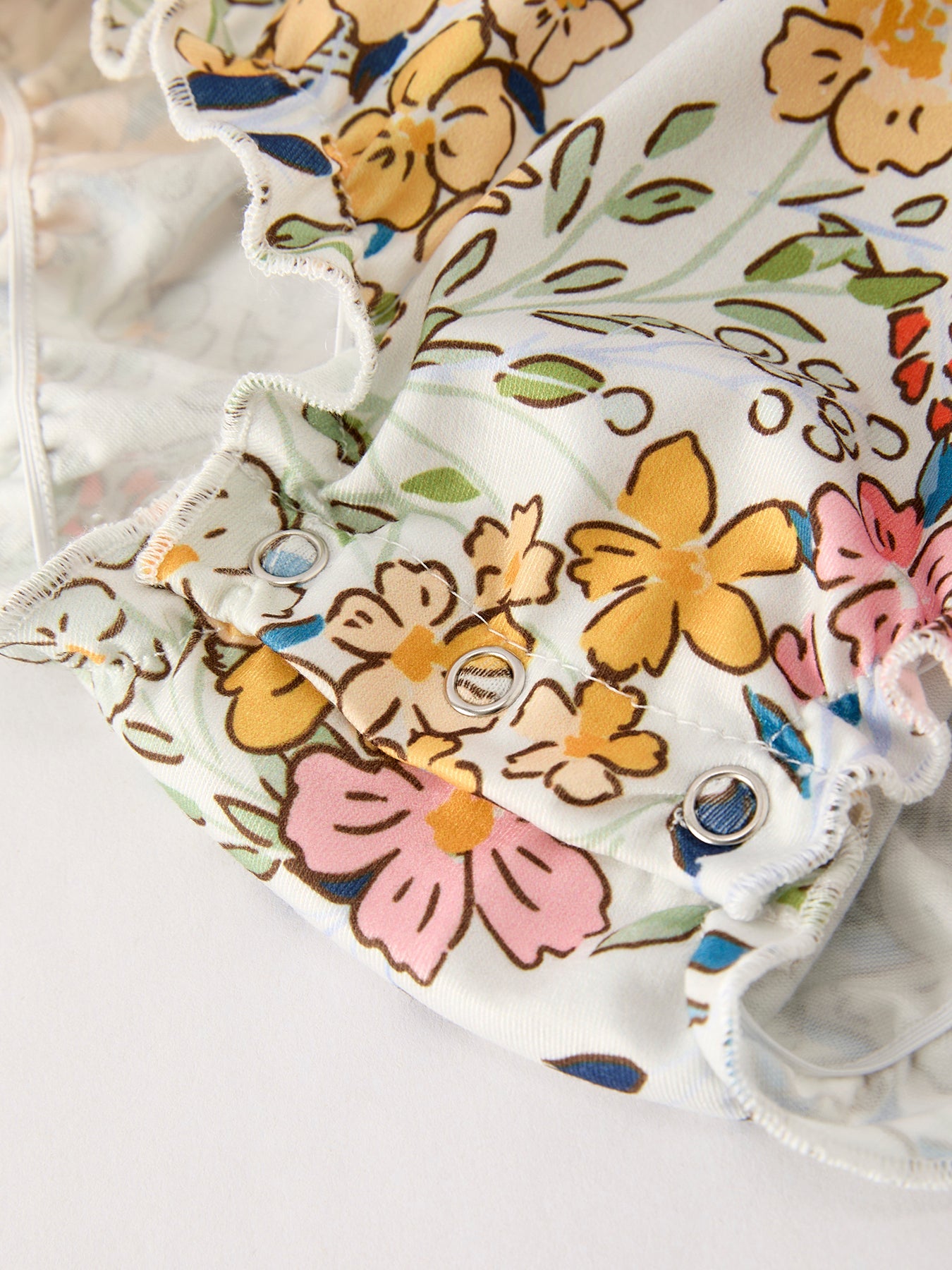 Grace Fall Embroidery Smocking Bow Floral Leaf Baby Girls Romper