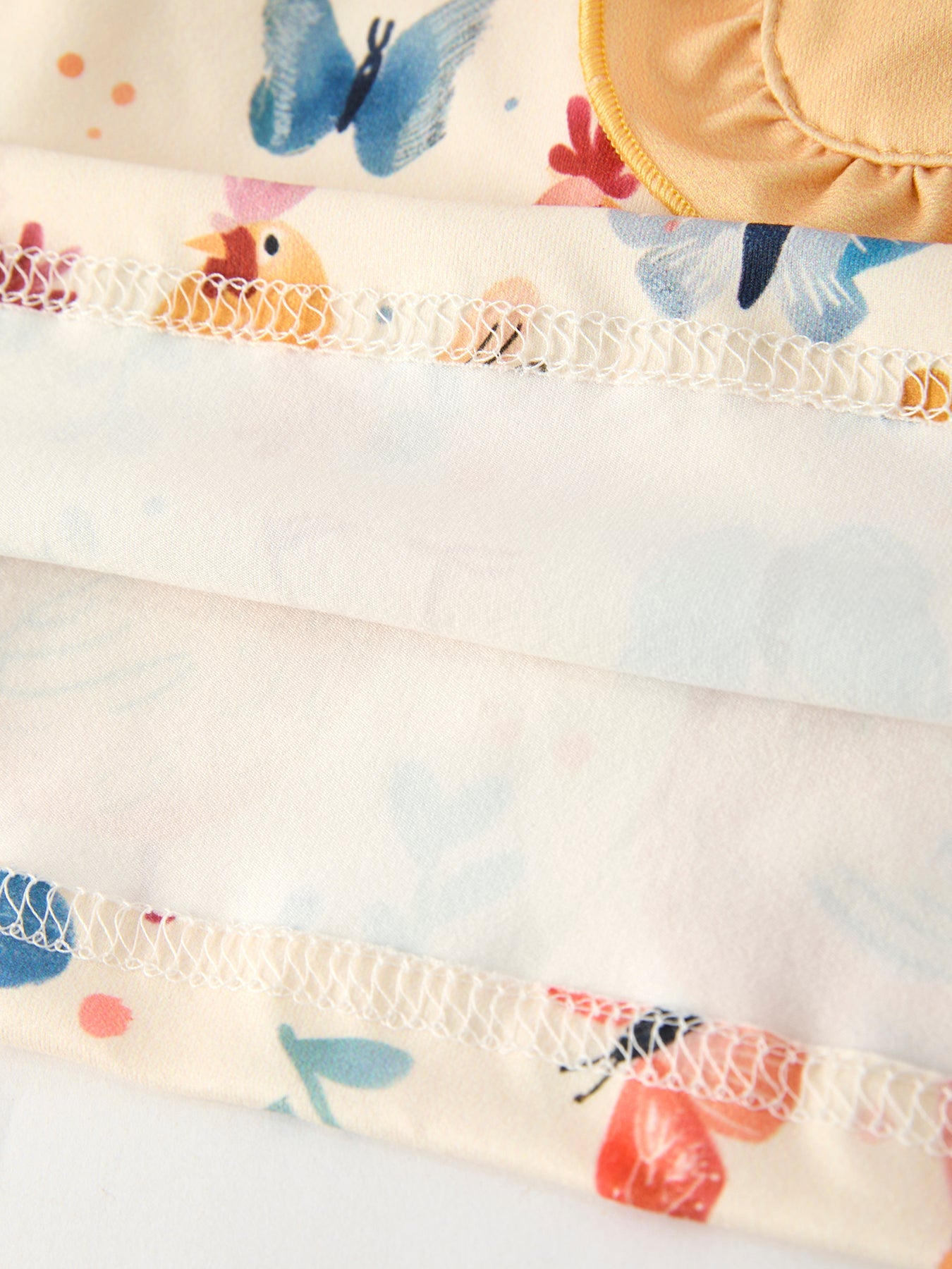 Alicia Charming Chicken & Butterfly Girls Dress with Cute Ruffled Pockets