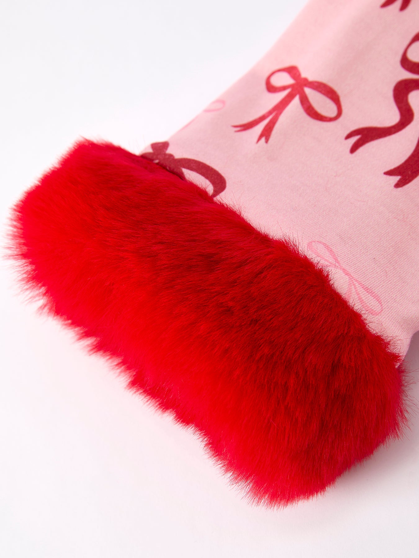 Samantha Bow Girls Pajama Set with Furry Trim