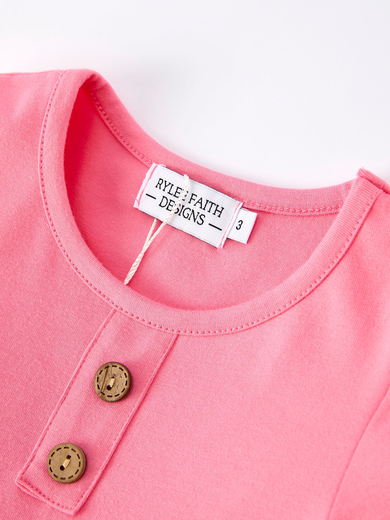 Persia Pink Autumn Patchwork Floral & Plaid Long Sleeve Girls Dress