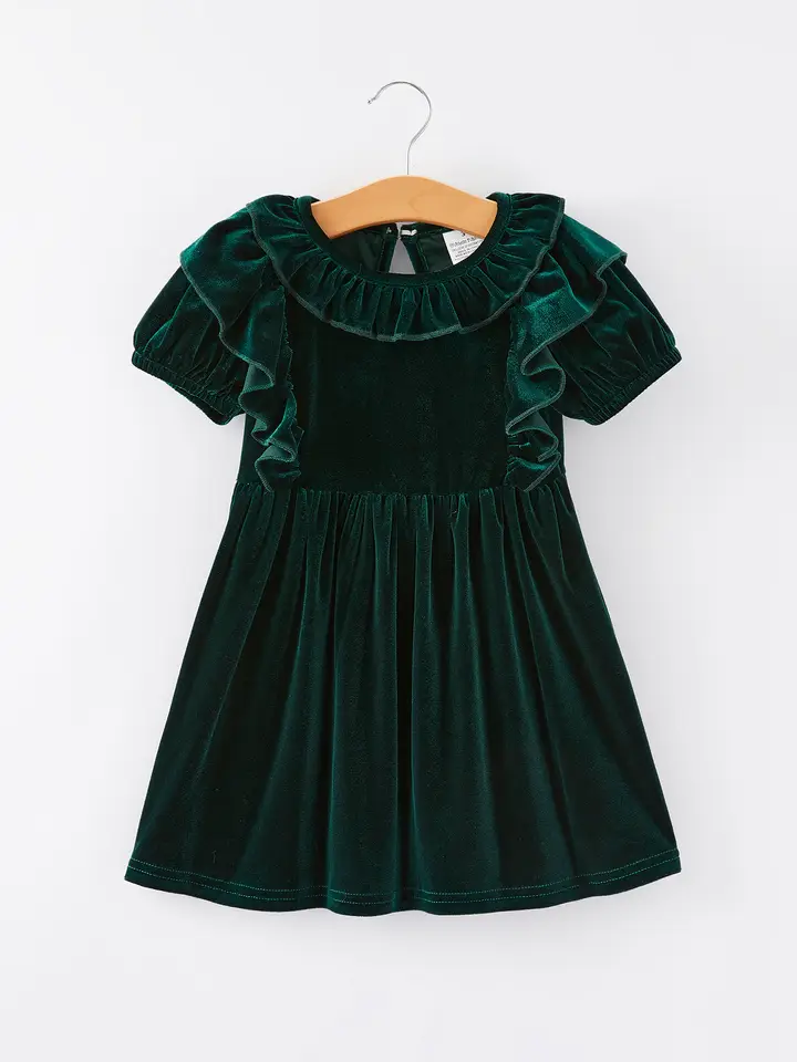 Trini Velvet Girls Dress-Multiple colors available