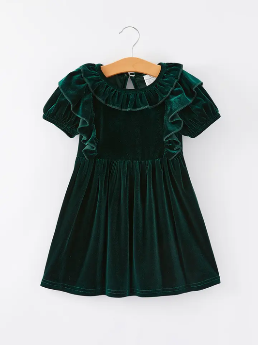 Trini Velvet Girls Dress-Multiple colors available