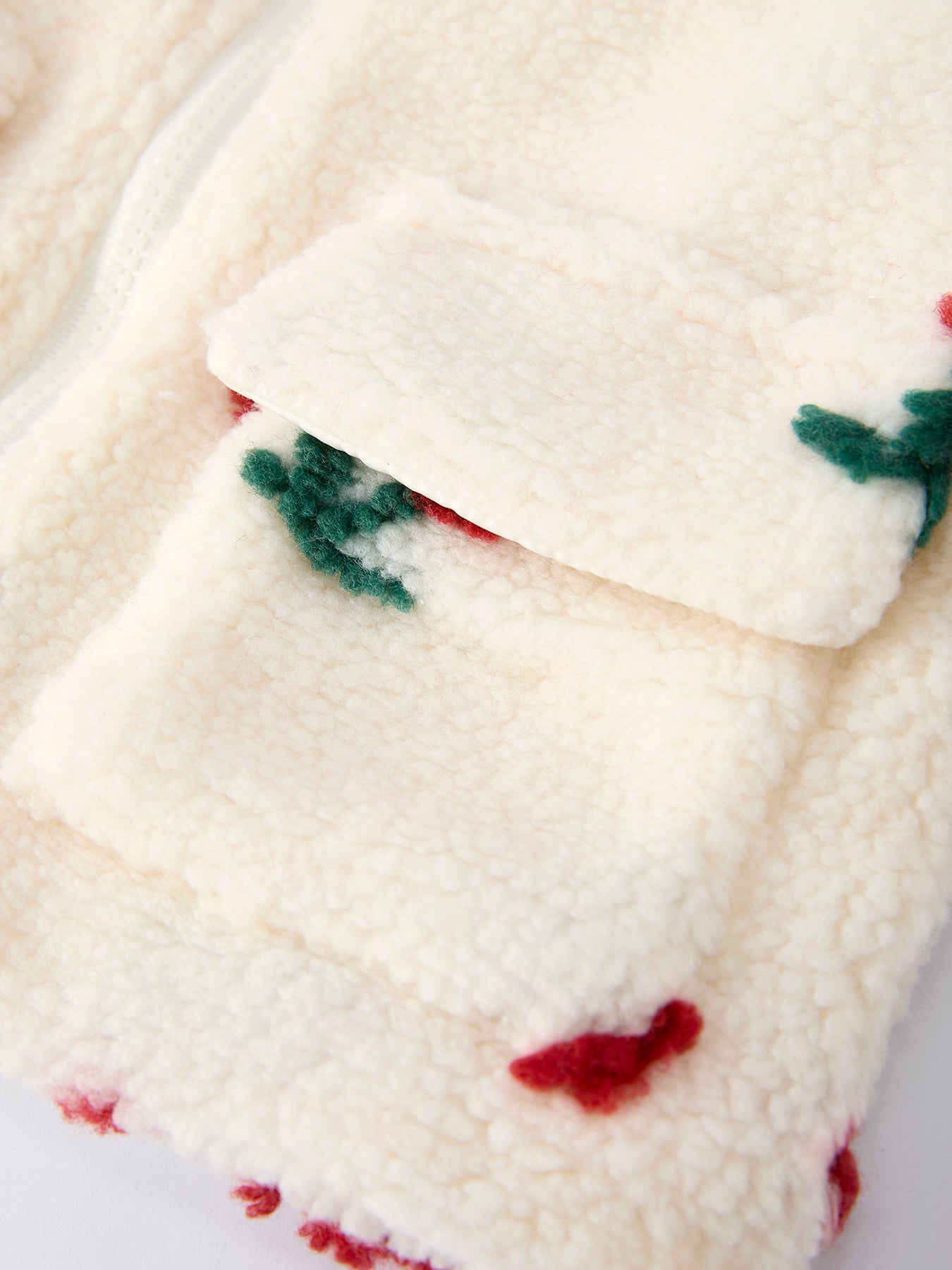 Eliza Cherry Plush Jacket for Girls – Zip-Up Winter Coat