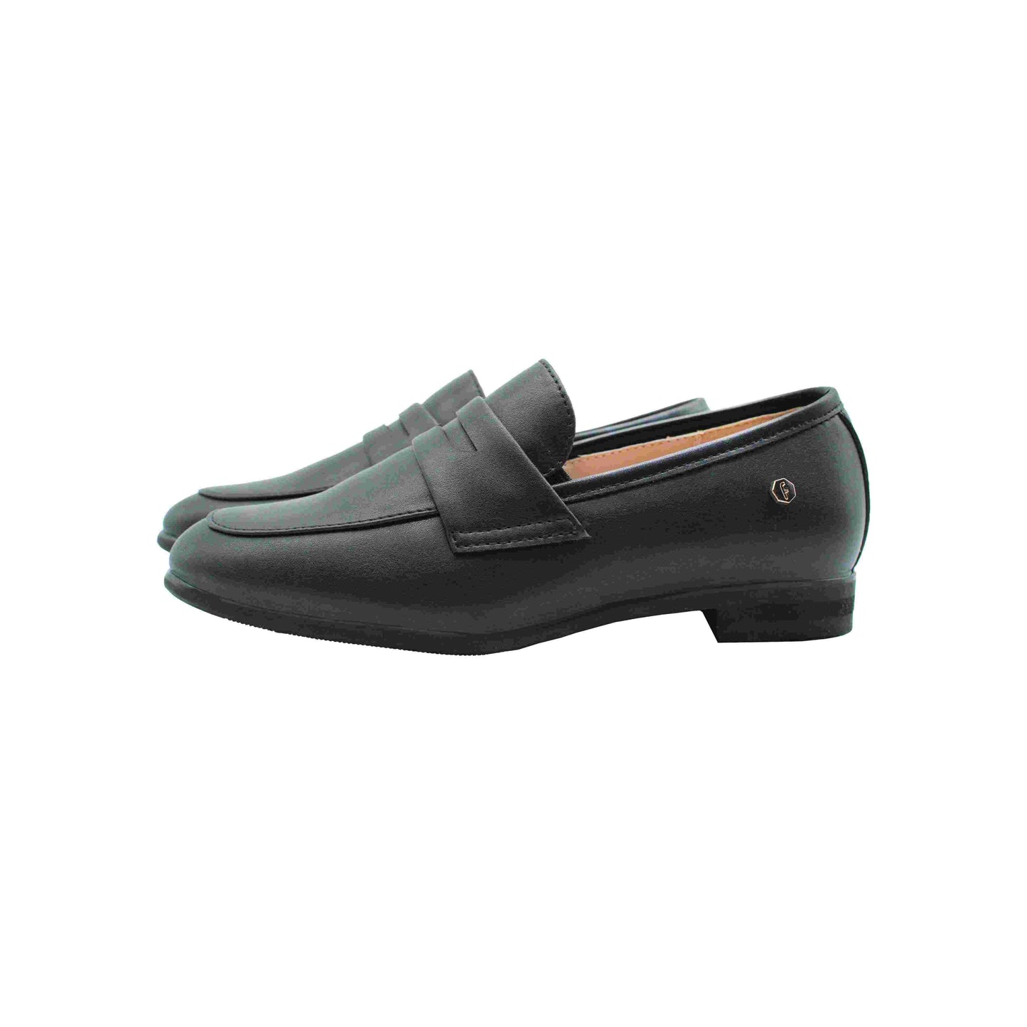 Jamal Black Leather boys dress shoes