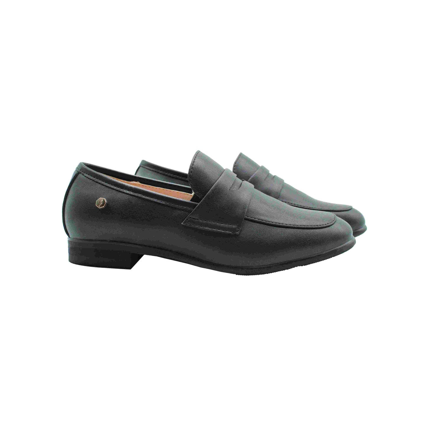 Jamal Black Leather boys dress shoes