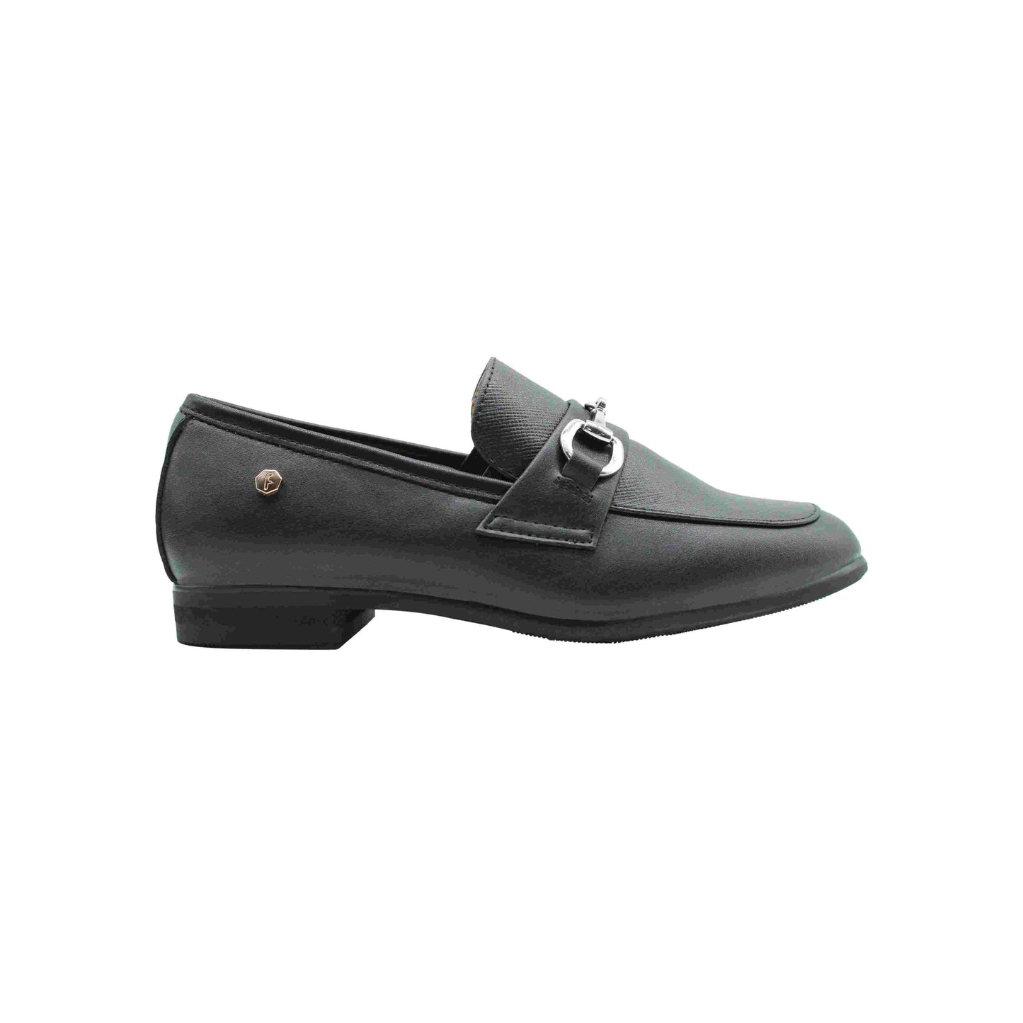 Jackson Black Leather Boys Dress Shoe with Chain