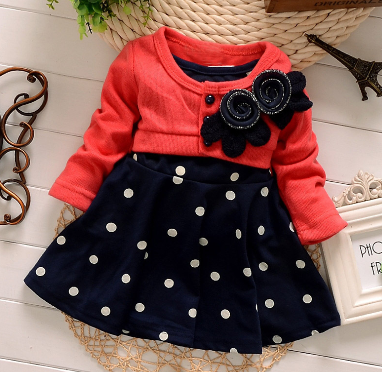 Otilia Autumn Girls long-sleeve Casual clothing dresses