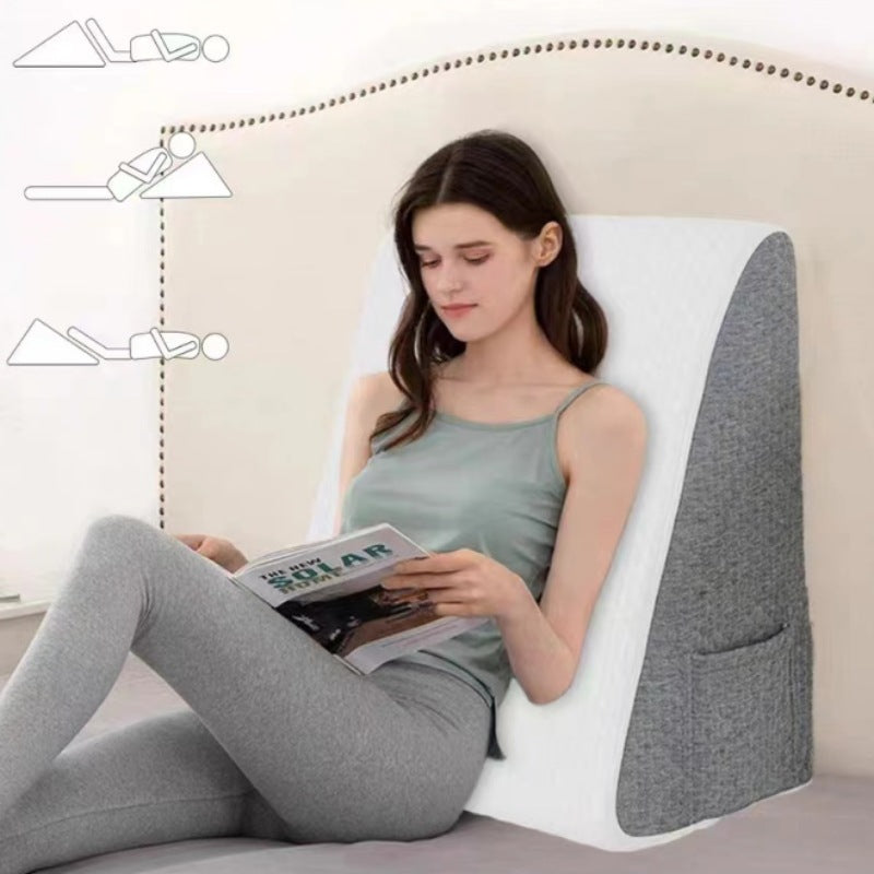 Triangle Sponge Leaning Cushion Bedside Cushion Waist Support Half Lying