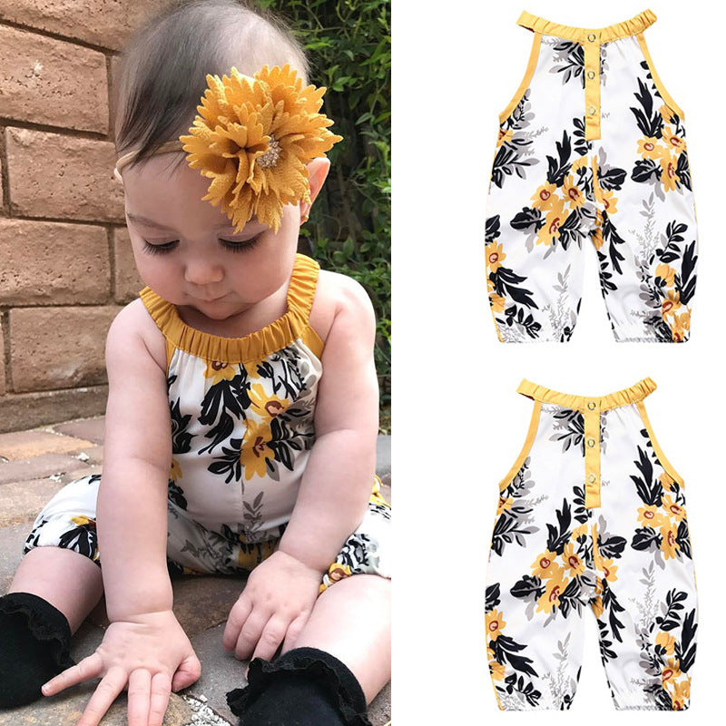 Martha Sleeveless Floral Jumpsuit Comfort baby