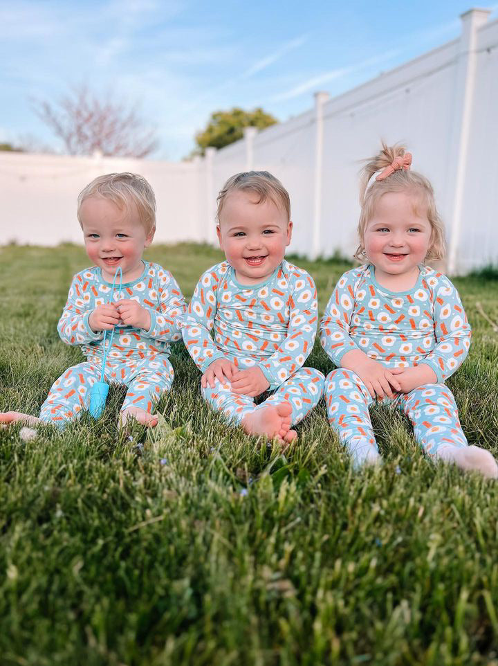 Baron Long Sleeve Pajama Set - Bacon & Eggs Haze