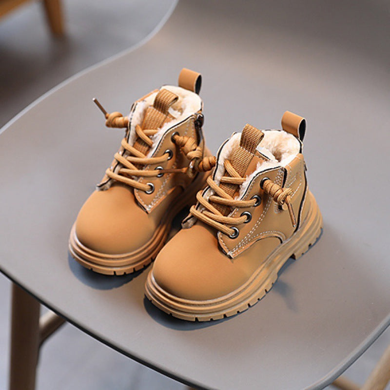 Alex Baby Soft Bottom Short Boots High-top With Velvet Thermal Cotton