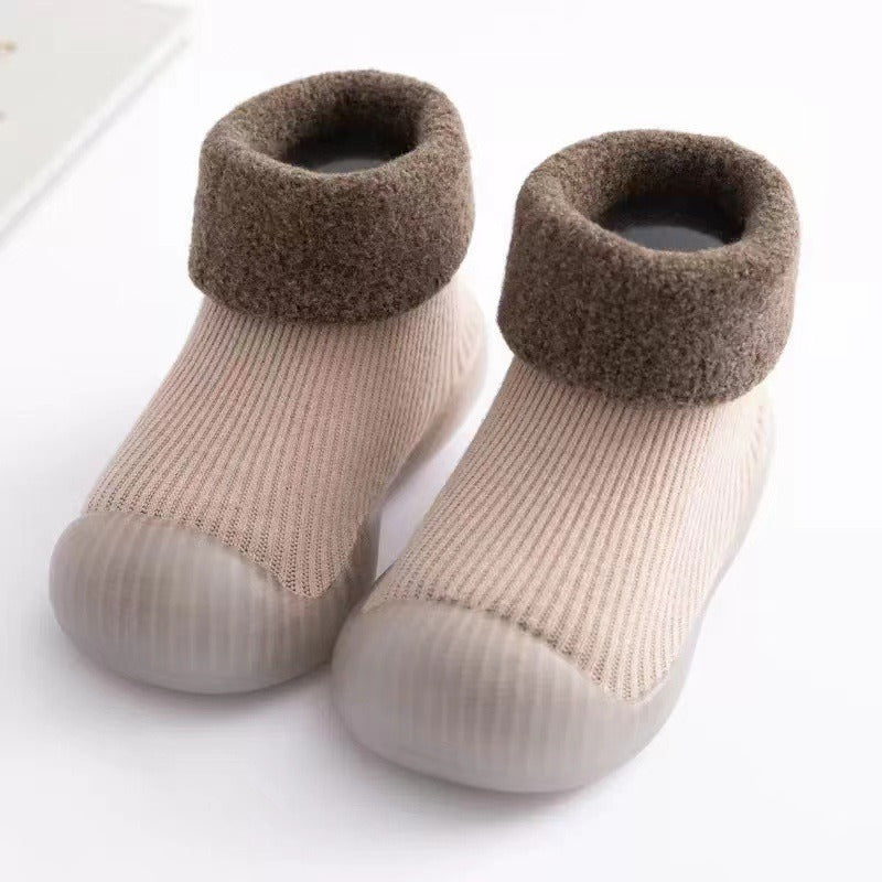 Gaiga Plush and Thickened Soft Soles Non Slip Pure Cotton Floor Socks