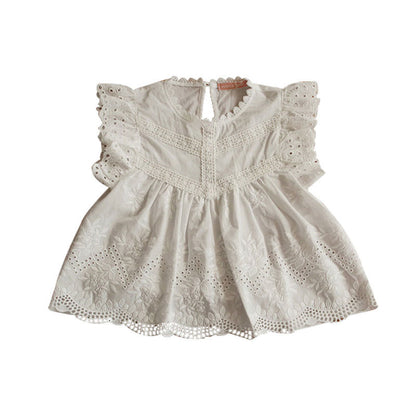 Avery Girls Sweet Cutout Edge Fly Sleeve T-Shirt - GuGuTon baby store - Baby Fashion - Toddlers Outfits - Babies Outfits - Toddler Clothes - Kids Clothing - Newborn Clothes - Newborn Wear - Kids Wear - Trending Clothes - Trending Outfits - Fall Fashion - Winter Fashion - Girls Clothes - Boys Clothes - Babies Wear - Kids Accessories - KidsWear - Summer Clothes - Summer Fashion - Summer Trend - Falls Sweaters - Tops - Bottom - Jeans - Blouse - Dresses - Newborn Dresses - Toys