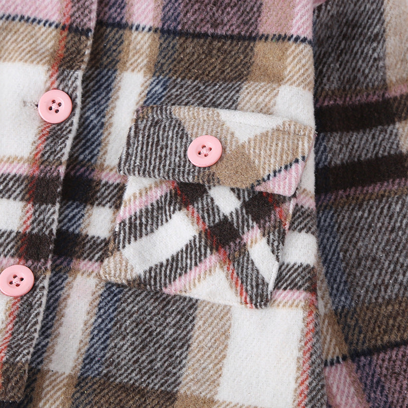 Yanisa Girls jacket Fashion Small Plaid Fashion - GuGuTon baby store - Baby Fashion - Toddlers Outfits - Babies Outfits - Toddler Clothes - Kids Clothing - Newborn Clothes - Newborn Wear - Kids Wear - Trending Clothes - Trending Outfits - Fall Fashion - Winter Fashion - Girls Clothes - Boys Clothes - Babies Wear - Kids Accessories - KidsWear - Summer Clothes - Summer Fashion - Summer Trend - Falls Sweaters - Tops - Bottom - Jeans - Blouse - Dresses - Newborn Dresses - Toys