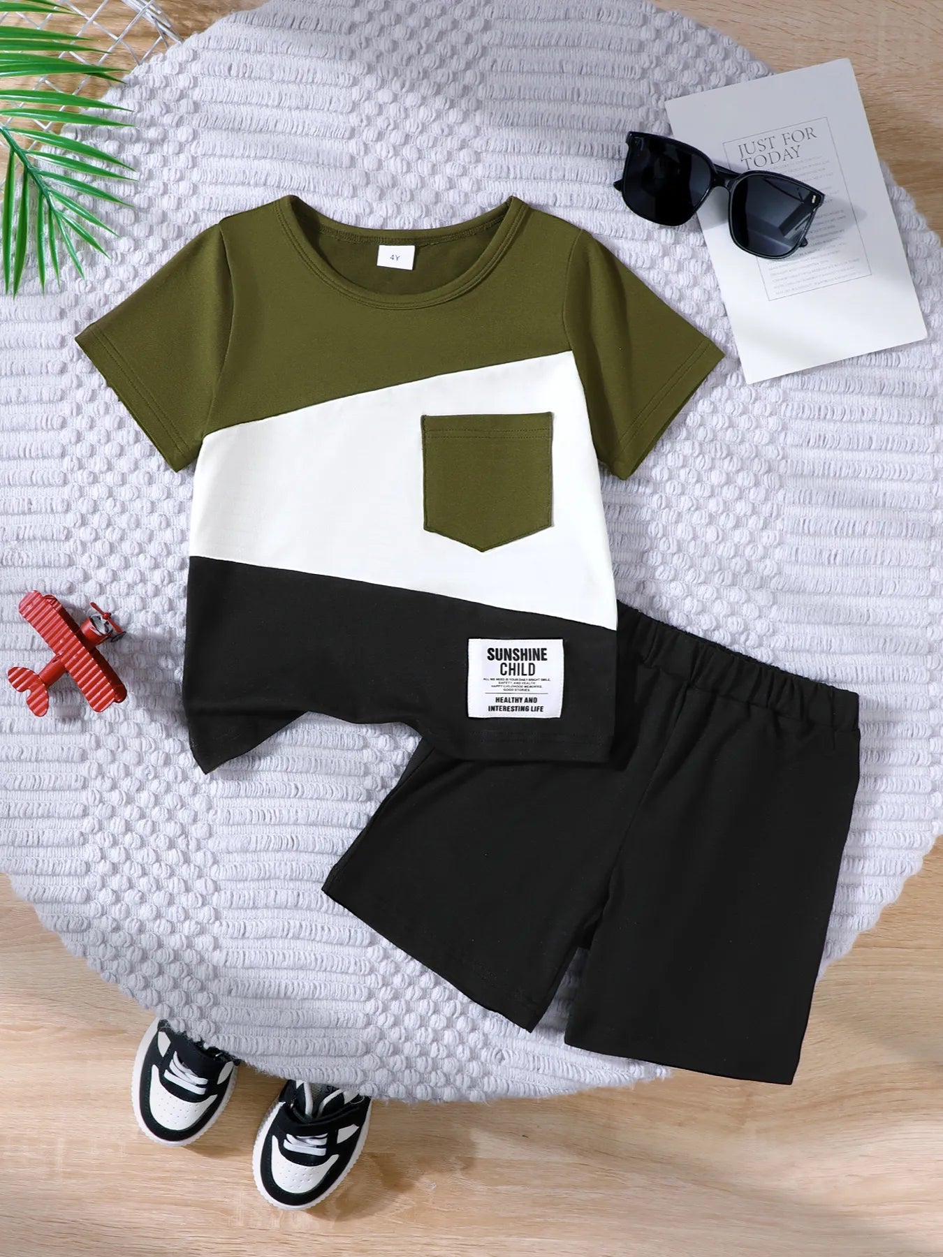 Marien Color Block Short Sleeve Top and Shorts Set - GuGuTon baby store - Baby Fashion - Toddlers Outfits - Babies Outfits - Toddler Clothes - Kids Clothing - Newborn Clothes - Newborn Wear - Kids Wear - Trending Clothes - Trending Outfits - Fall Fashion - Winter Fashion - Girls Clothes - Boys Clothes - Babies Wear - Kids Accessories - KidsWear - Summer Clothes - Summer Fashion - Summer Trend - Falls Sweaters - Tops - Bottom - Jeans - Blouse - Dresses - Newborn Dresses - Toys