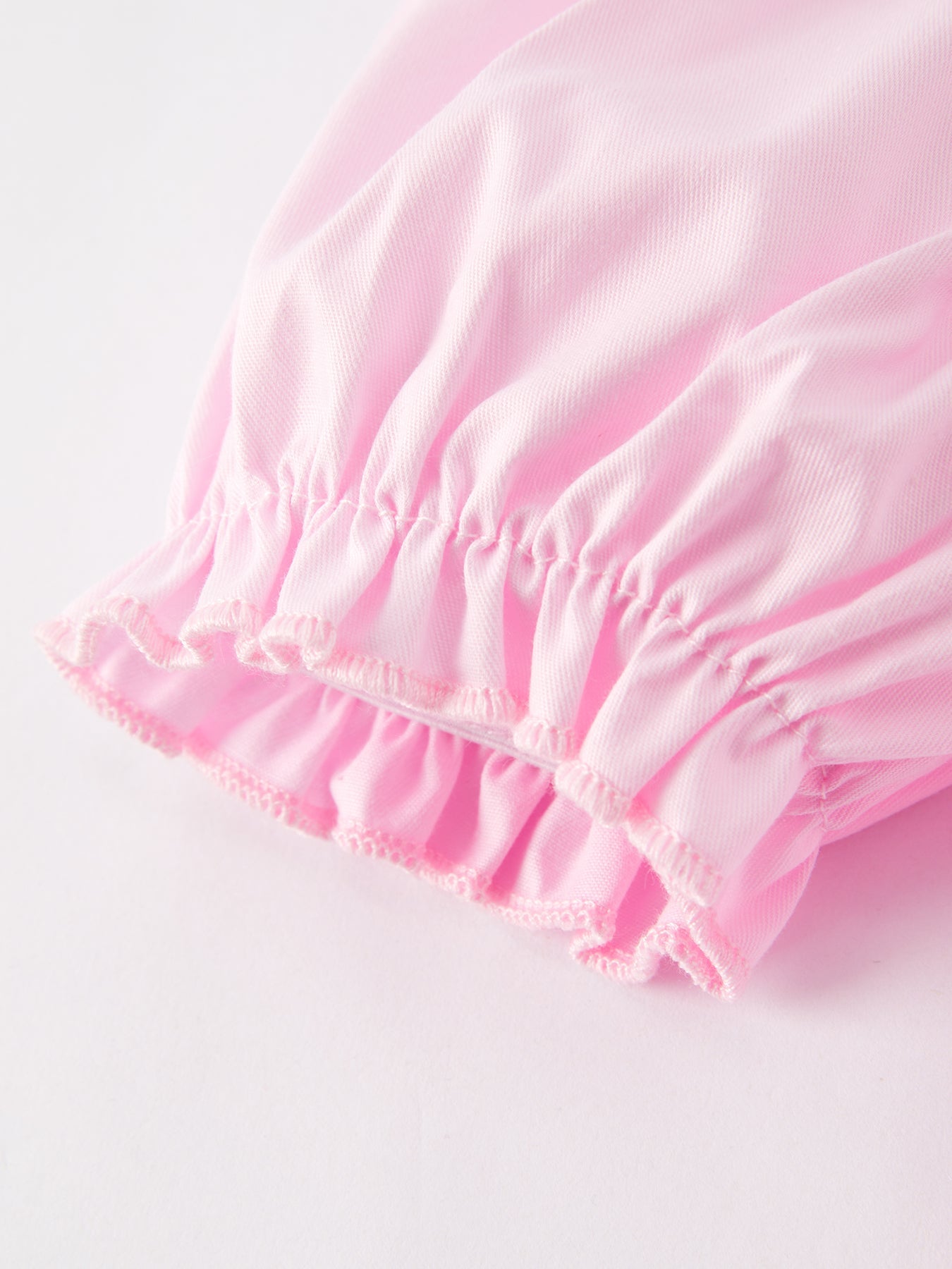 Bossie White Bow Smock Embroidered Pink Dress