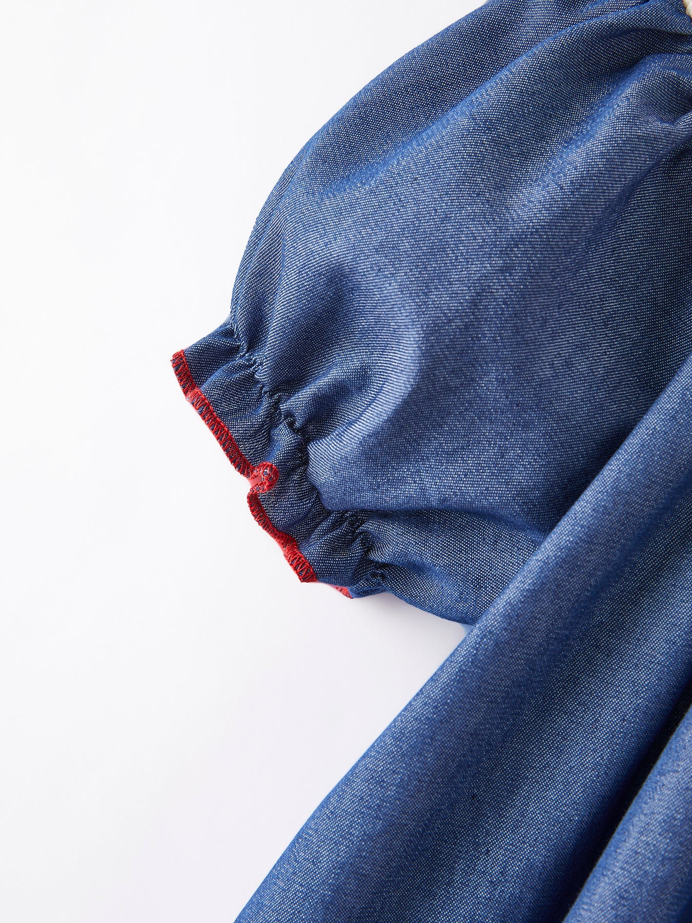 Katherine Girls Farm Smocking Embroidered Blue Dress