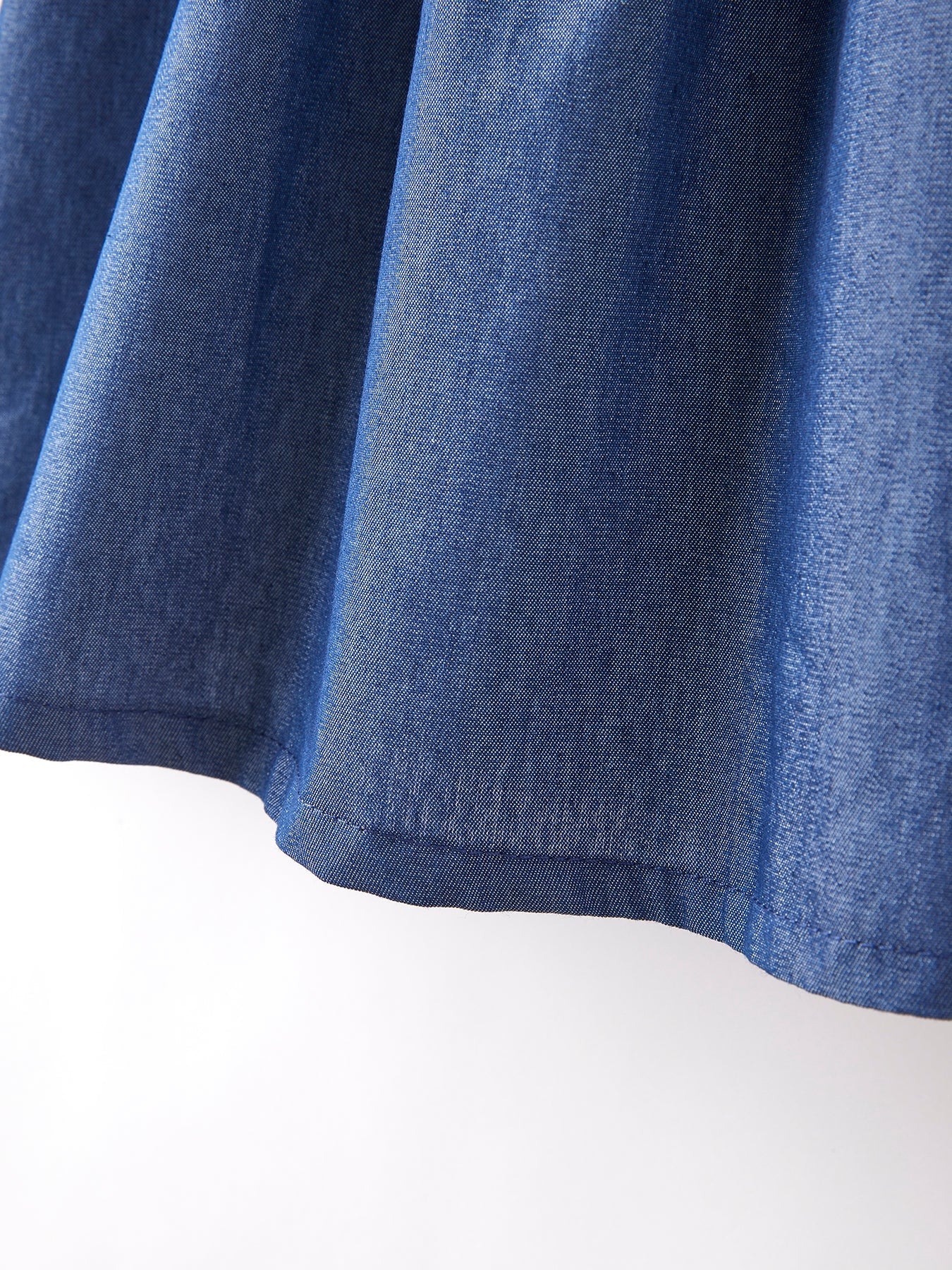 Katherine Girls Farm Smocking Embroidered Blue Dress