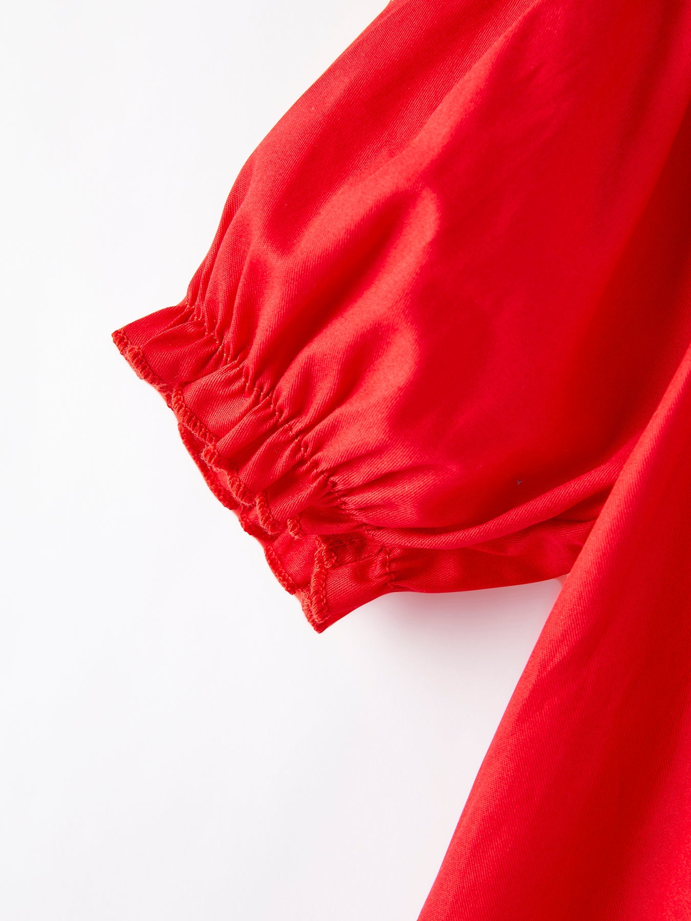 Crannie Girls Bow Smocking Embroidered Red Dress