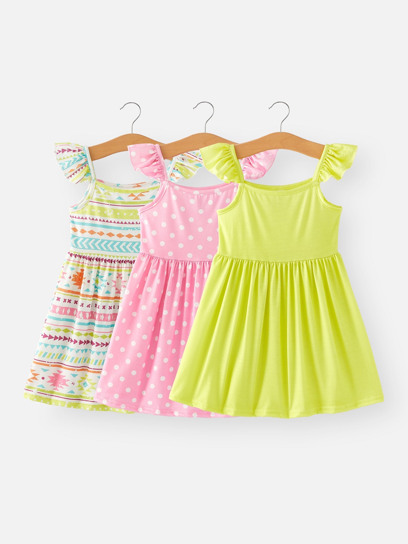 Yennifer Girls Milk Silk Dress 3-piece Set