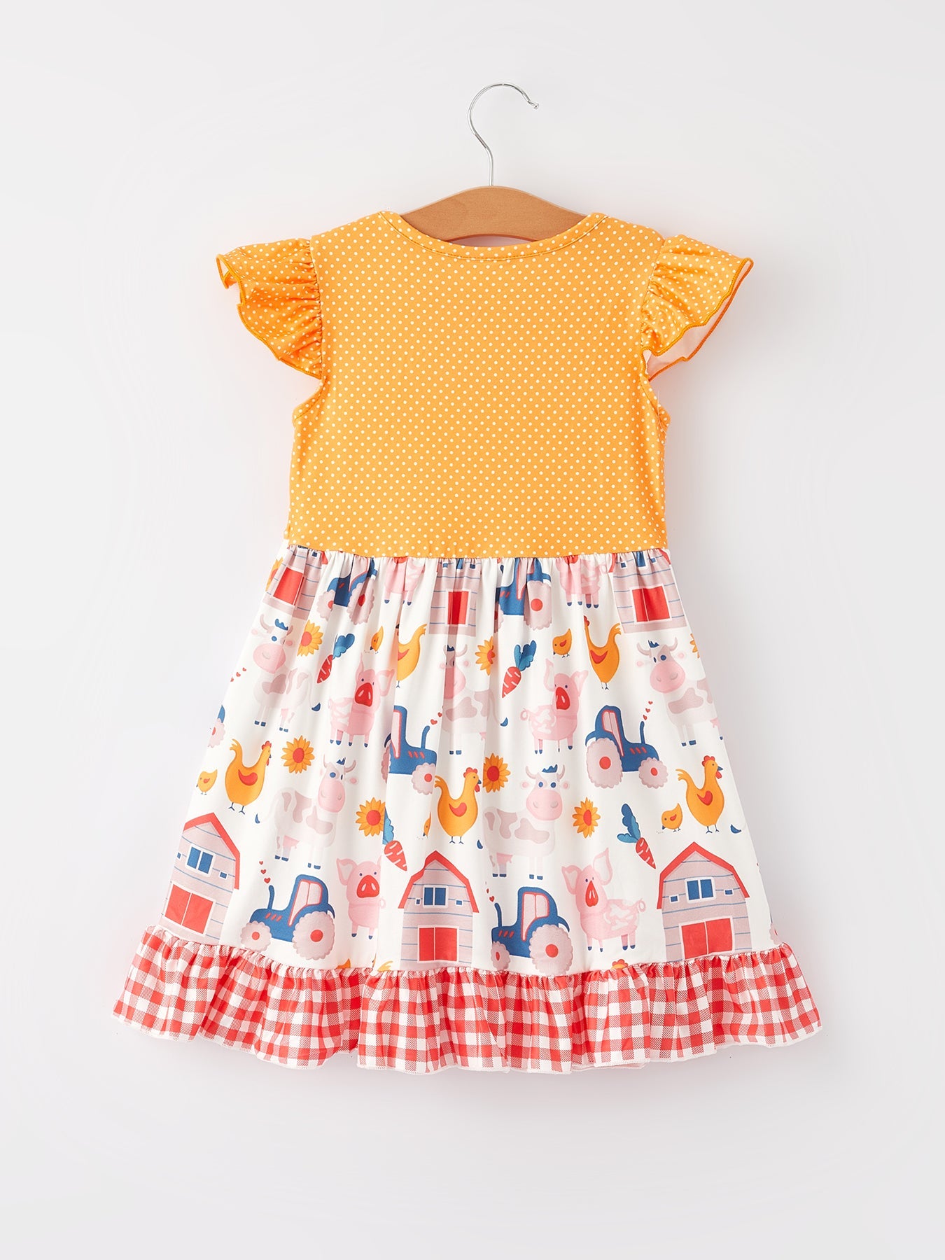 Fermina Farm Ruffle Girls Dress