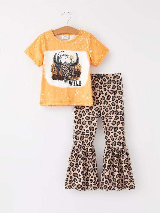 Lunita Western  Leopard Print Girls Set