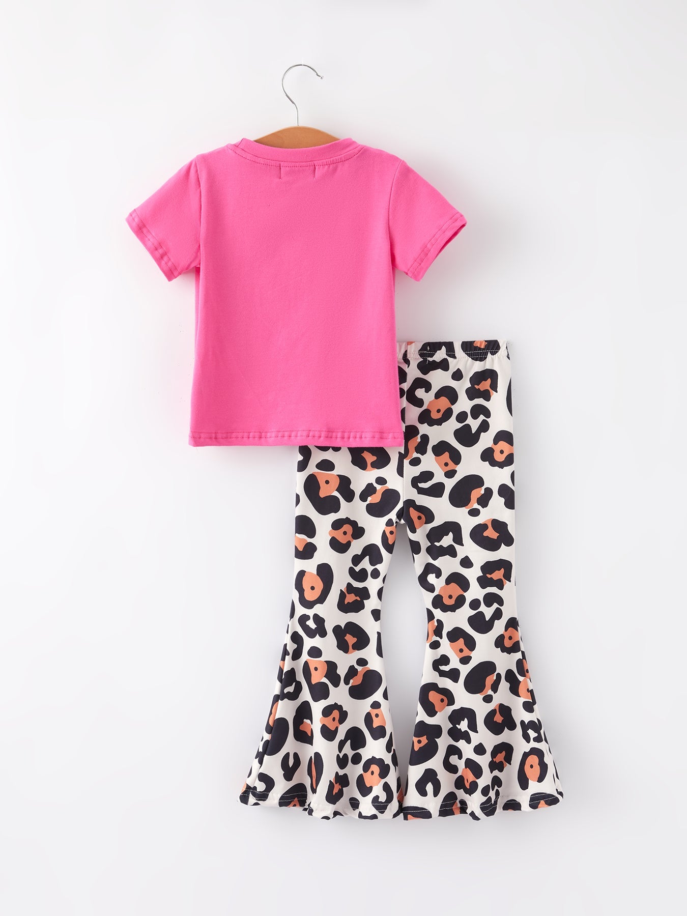 Bella "HE IS RISEN" Applique Leopard Print Girls Set