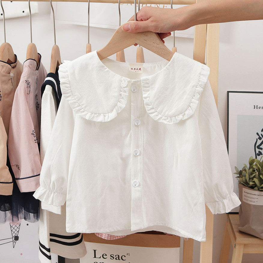 Natalie Baby Girl's Simple Long Sleeve Spring Shirt - GuGuTon baby store - Baby Fashion - Toddlers Outfits - Babies Outfits - Toddler Clothes - Kids Clothing - Newborn Clothes - Newborn Wear - Kids Wear - Trending Clothes - Trending Outfits - Fall Fashion - Winter Fashion - Girls Clothes - Boys Clothes - Babies Wear - Kids Accessories - KidsWear - Summer Clothes - Summer Fashion - Summer Trend - Falls Sweaters - Tops - Bottom - Jeans - Blouse - Dresses - Newborn Dresses - Toys