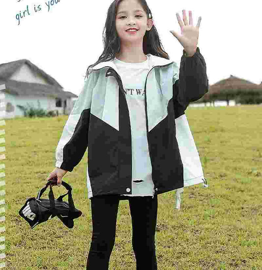 Xina Children's Spring Trench Coat - Shell Jacket for Girls