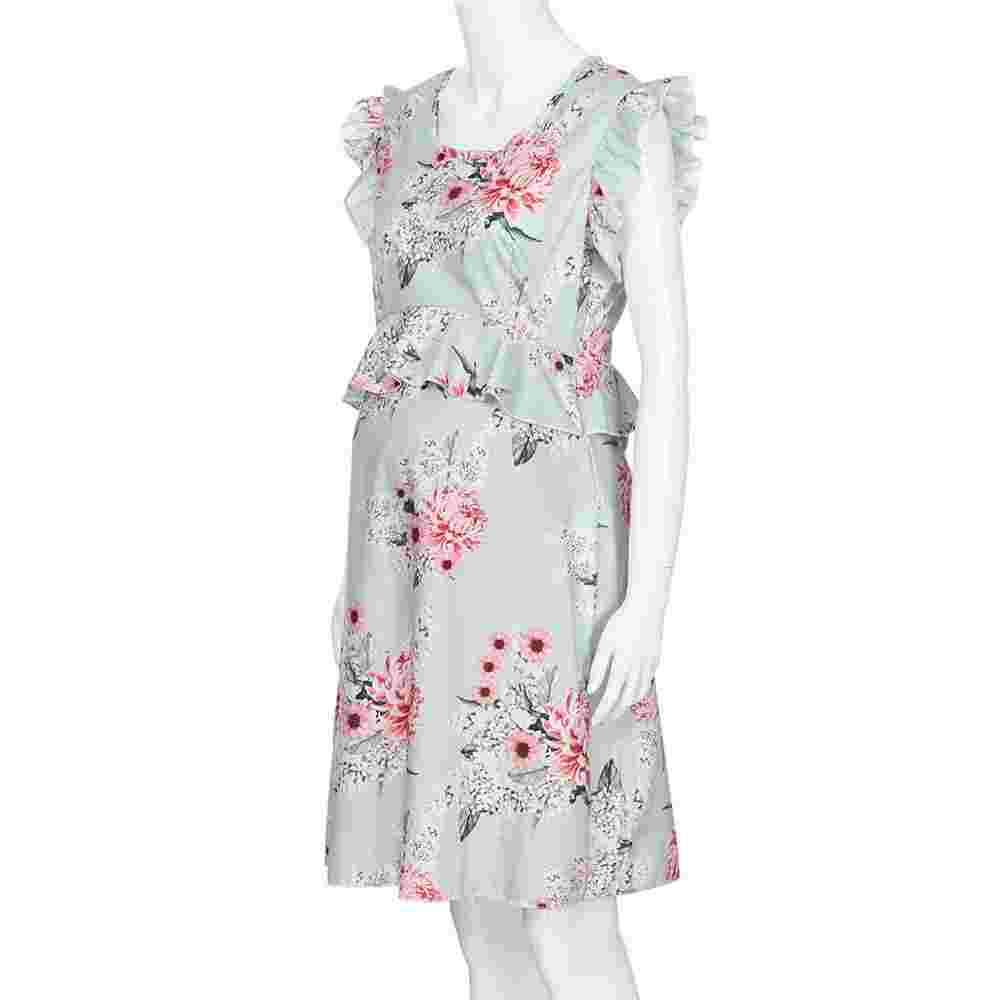 Gaudy Casual Flower Print Sleeveless Maternity Dress