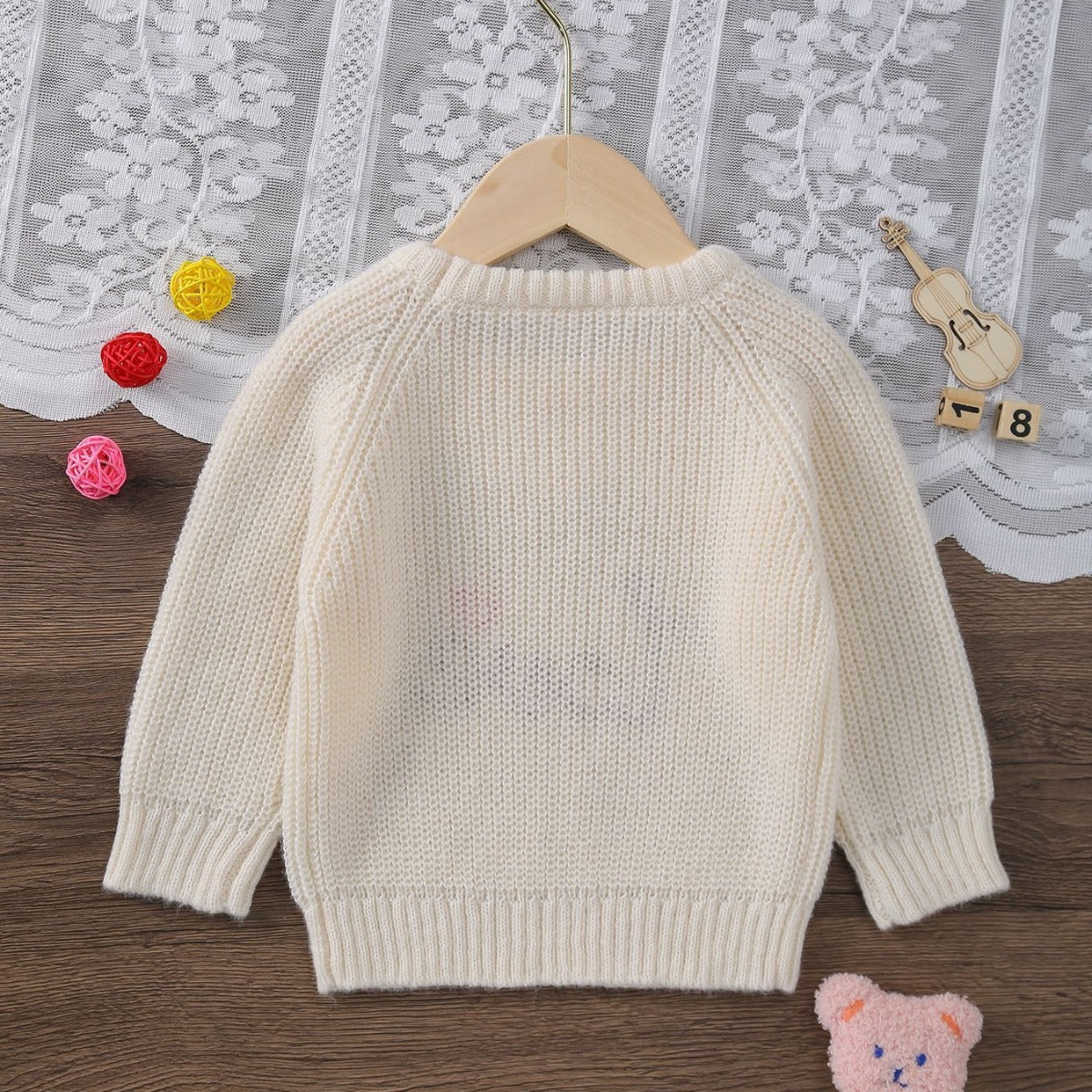 Layla Infant Knitted Pullovers Alphabet Embroidery Warm Sweater