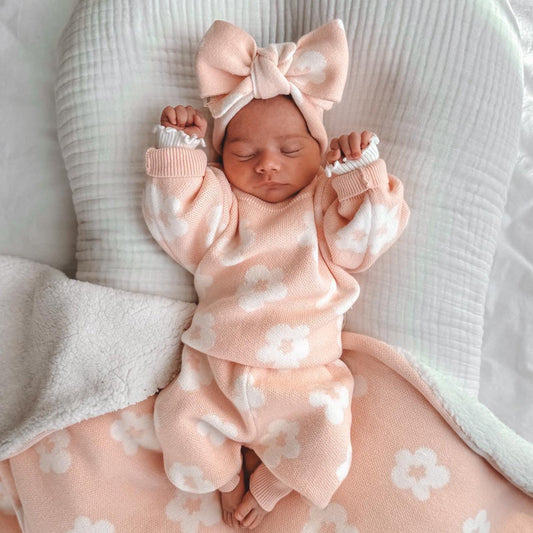 Asher Baby Flower Sweater Suit - GuGuTon baby store - Baby Fashion - Toddlers Outfits - Babies Outfits - Toddler Clothes - Kids Clothing - Newborn Clothes - Newborn Wear - Kids Wear - Trending Clothes - Trending Outfits - Fall Fashion - Winter Fashion - Girls Clothes - Boys Clothes - Babies Wear - Kids Accessories - KidsWear - Summer Clothes - Summer Fashion - Summer Trend - Falls Sweaters - Tops - Bottom - Jeans - Blouse - Dresses - Newborn Dresses - Toys