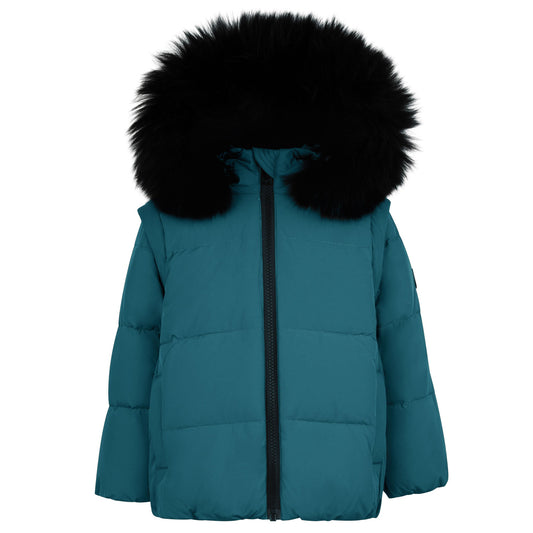Josiah Little Boys Teal Winter Heavy Wind Coat