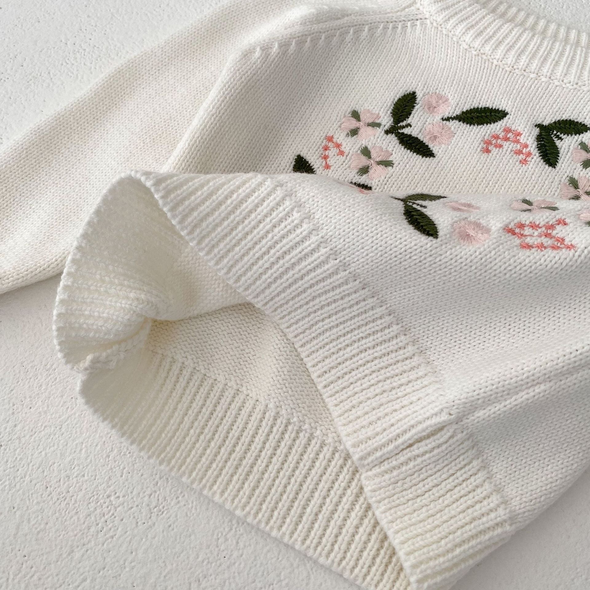 Nora Girl's Knitted Shirt Flower Embroidered Pullover Top - GuGuTon baby store - Baby Fashion - Toddlers Outfits - Babies Outfits - Toddler Clothes - Kids Clothing - Newborn Clothes - Newborn Wear - Kids Wear - Trending Clothes - Trending Outfits - Fall Fashion - Winter Fashion - Girls Clothes - Boys Clothes - Babies Wear - Kids Accessories - KidsWear - Summer Clothes - Summer Fashion - Summer Trend - Falls Sweaters - Tops - Bottom - Jeans - Blouse - Dresses - Newborn Dresses - Toys